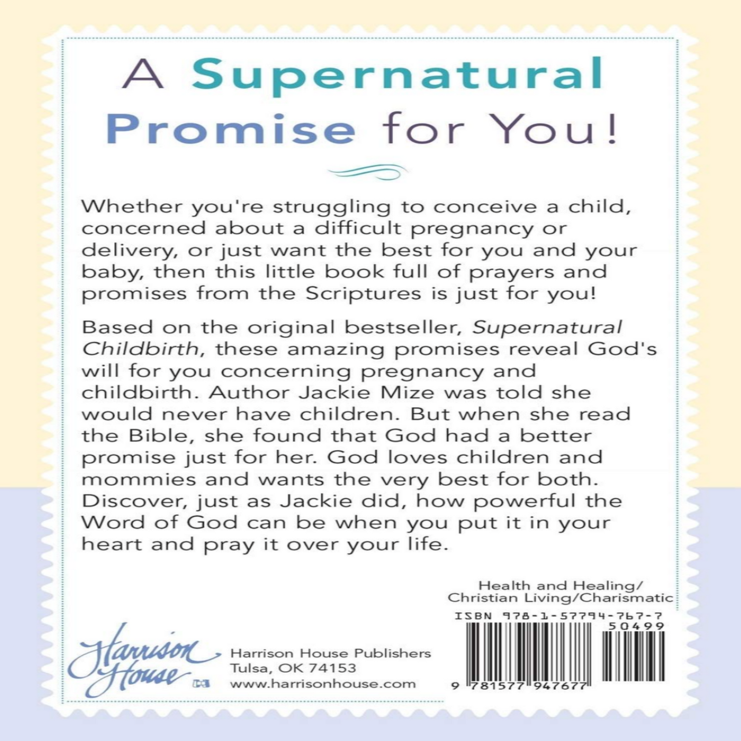 Prayers and Promises for Supernatural Childbirth Mini Book